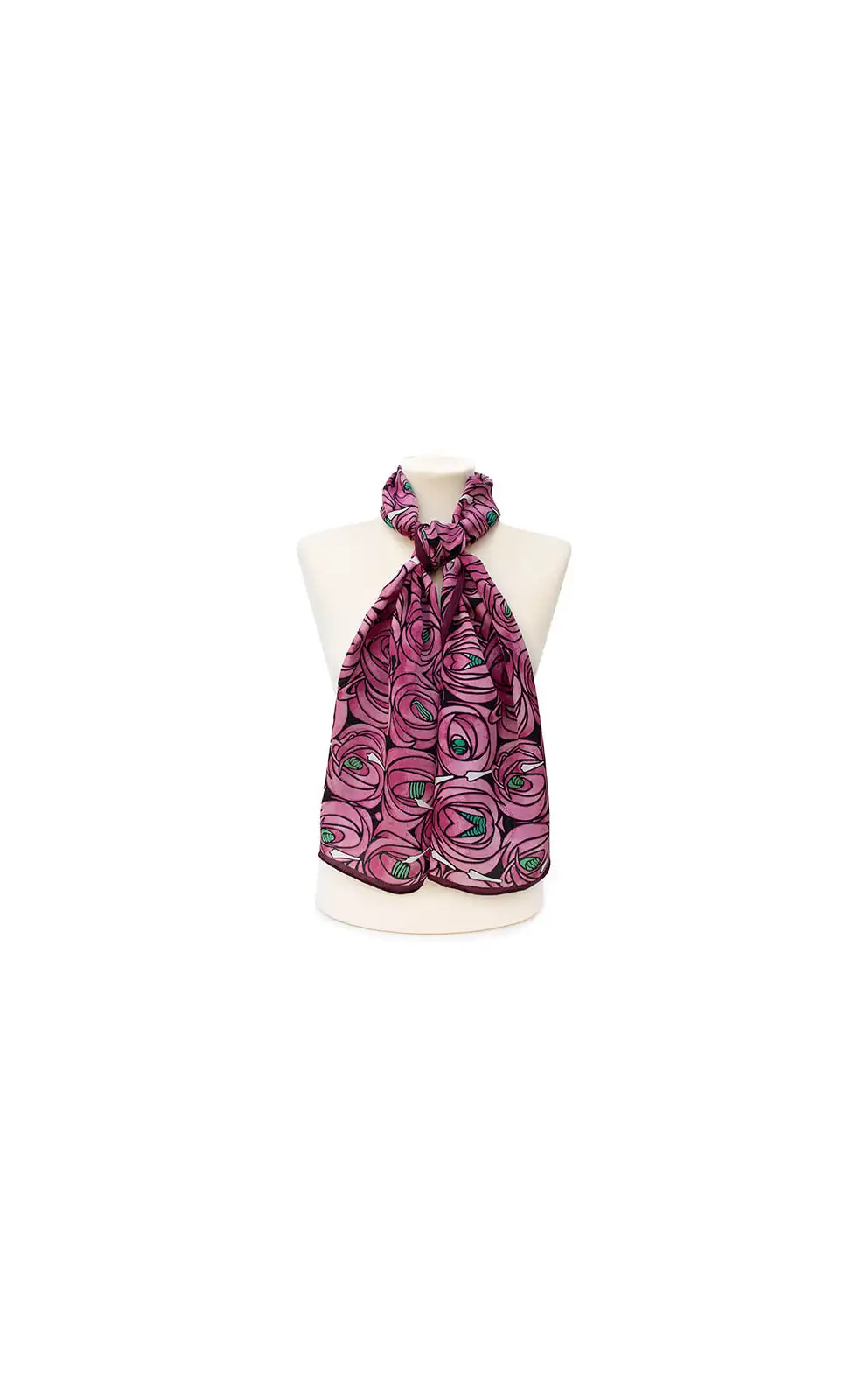 Scarves Fox and Chave Mackintosh Rose and Teardrop Crêpe De Chine Scarf £45.00