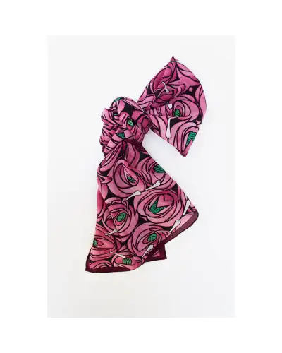 Scarves Fox and Chave Mackintosh Rose and Teardrop Crêpe De Chine Scarf £45.00