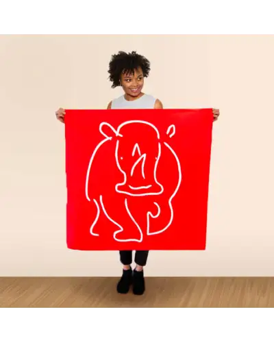 Scarves Fox and Chave The Jane Bristowe Rhino Silk Square £58.00