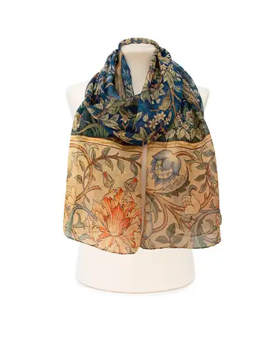 Scarves Fox and Chave Tree Portiere Silk Chiffon Scarf £52.00