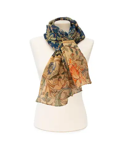 Scarves Fox and Chave Tree Portiere Silk Habotai Scarf £52.00
