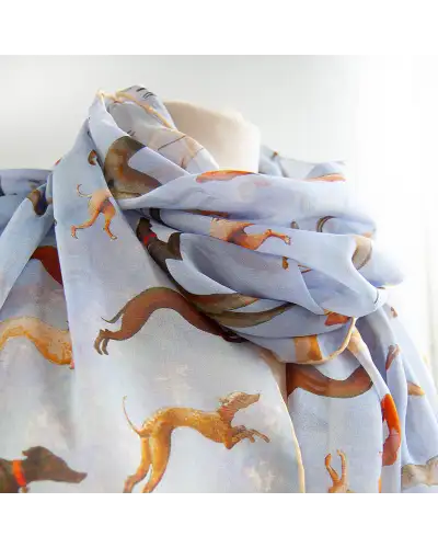 Scarves Fox and Chave Hunt In The Forest Chiffon Scarf £52.00