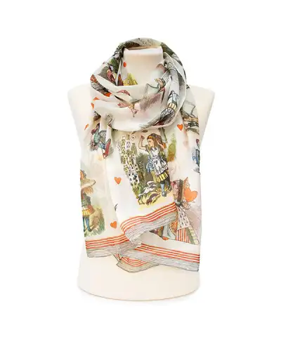 Scarves Fox and Chave Alice In Wonderland Chiffon Scarf £52.00