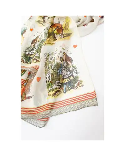 Scarves Fox and Chave Alice In Wonderland Chiffon Scarf £52.00
