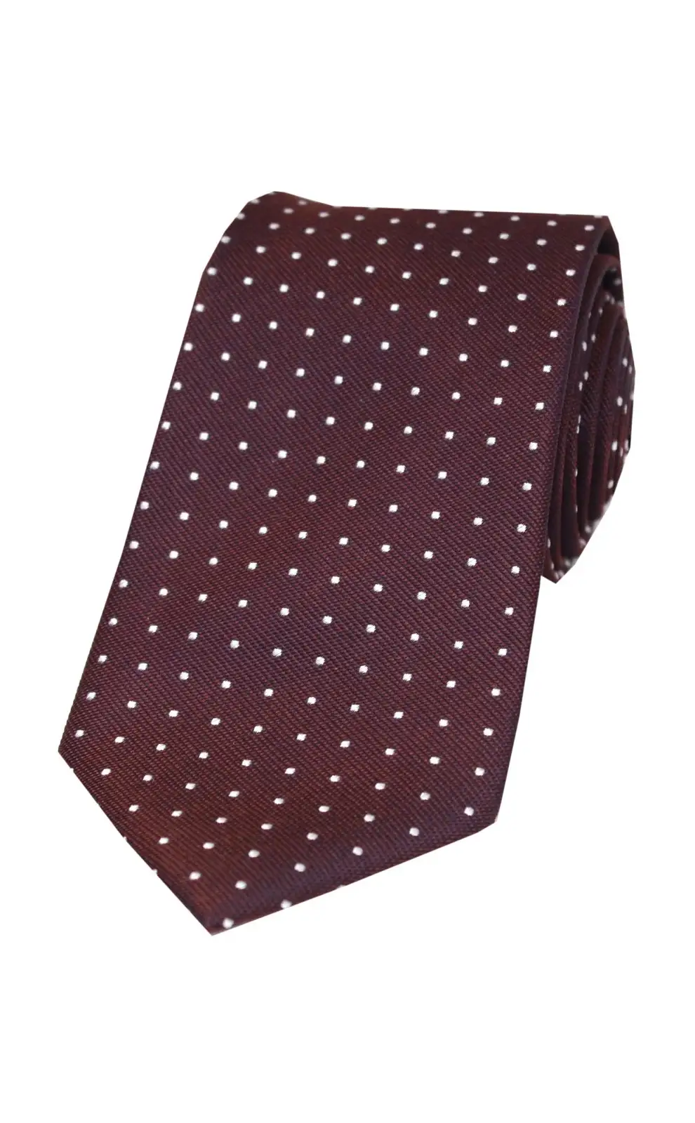 Silk Ties Soprano Ties Soprano Wine With White Pin Dot Silk Tie £24.00