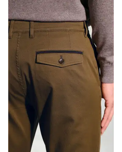 Fit Trousers Brook Taverner Regular Fit Lyles Tan Textured Stretch Cotton Trousers-BT-8064CR £54.00