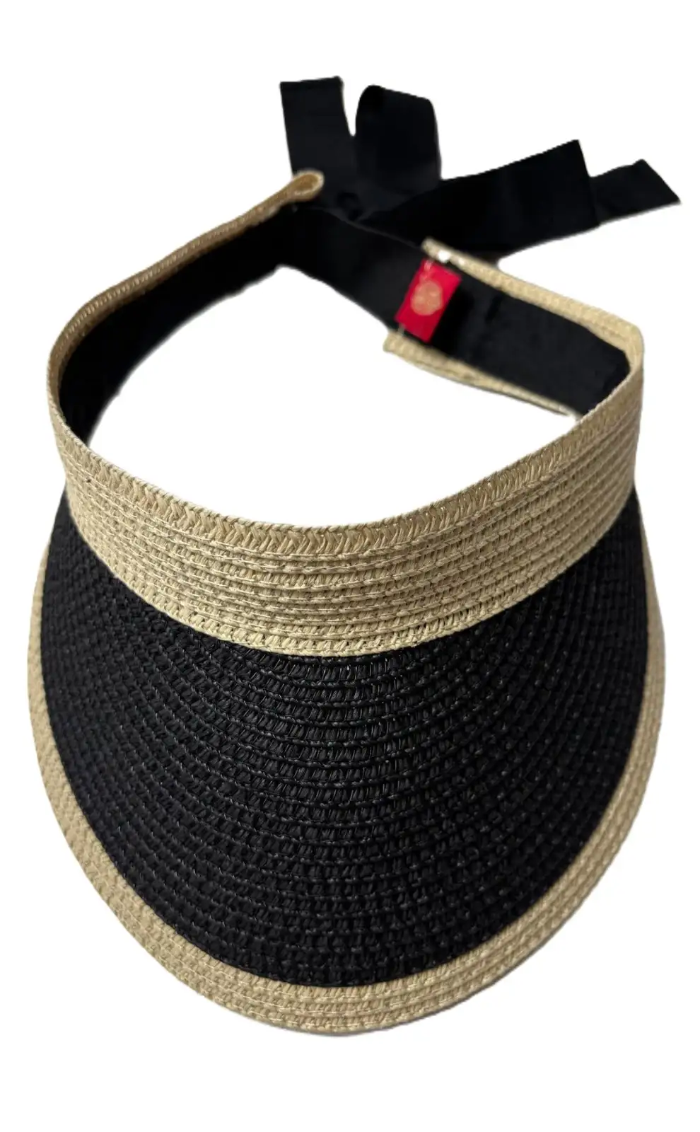 Christys Hats Christys Hats Woven Raffia Visor Natural Black £21.00