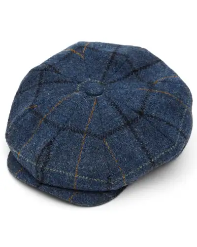 Caps & Flat Caps Christys Hats Harris Tweed 8 Piece Baker Boy Flat Cap In L008w-CH-CSK100675L008-M £45.00