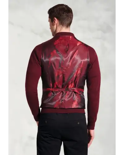 Waistcoats Brook Taverner Tailored Fit Falkirk Navy Check Harris Tweed Waistcoat-BT-1974AT £107.00