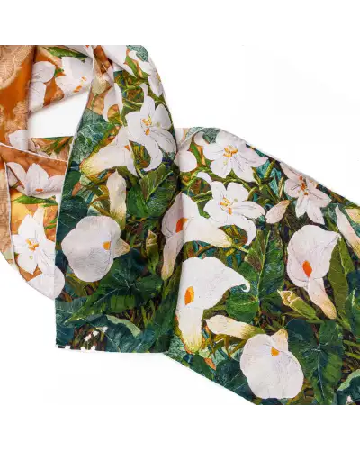 Scarves Fox and Chave Lily Altar Frontal Silk Habotai Scarf £32.00