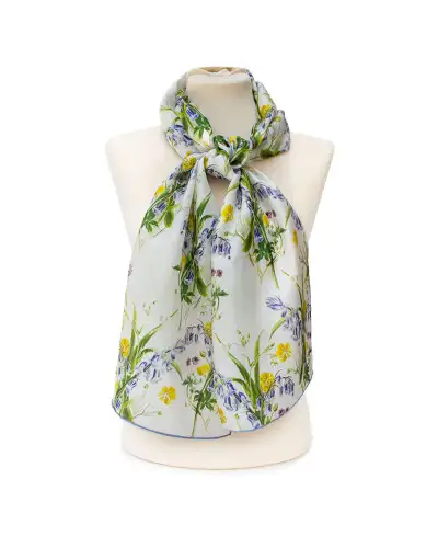 Scarves Fox and Chave Spring Flowers Silk Habotai Scarf £32.00