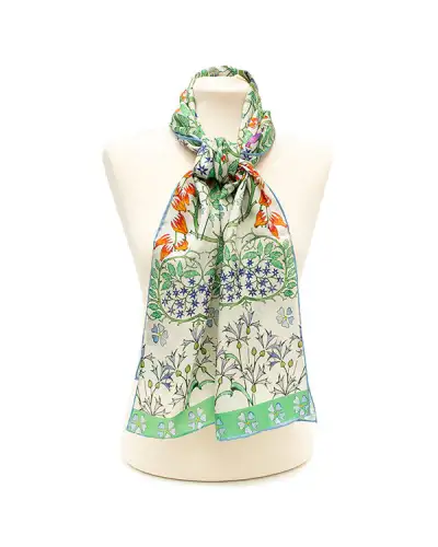 Scarves Fox and Chave Voysey Tree Of Life Silk Habotai Scarf £32.00