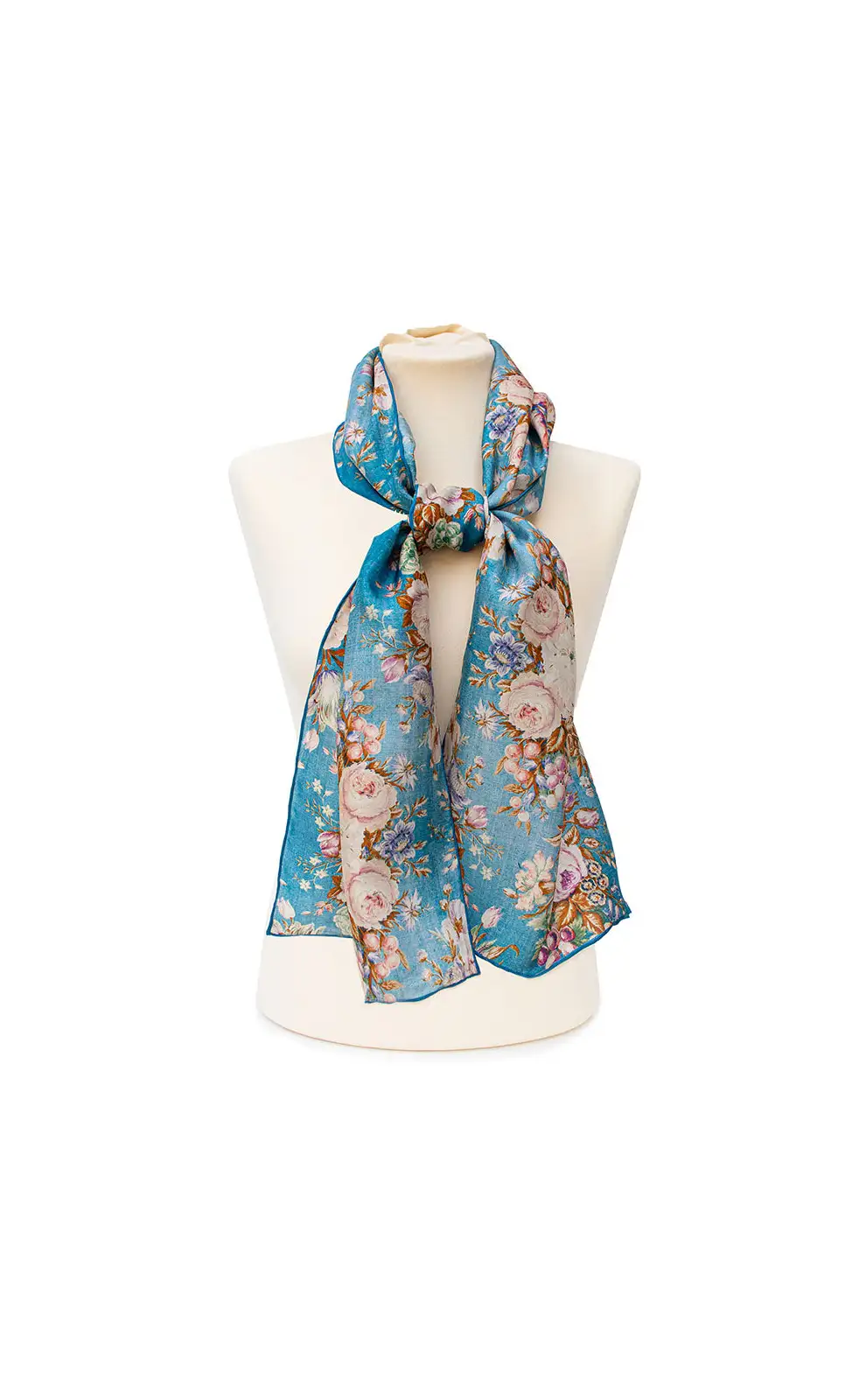 Scarves Fox and Chave Antique Floral Rose Silk Habotai Scarf £32.00