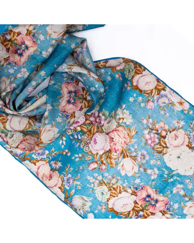 Scarves Fox and Chave Antique Floral Rose Silk Habotai Scarf £32.00