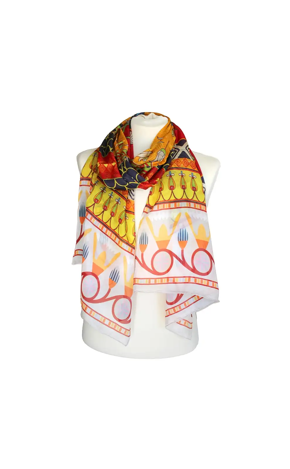Scarves Fox and Chave Egyptian Lotus Flower Silk Habotai Scarf £50.00