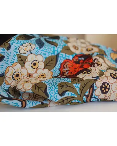 Scarves Fox and Chave Orange Fruit And Butterfly Crêpe De Chine Scarf £34.00