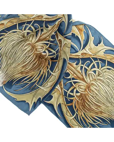 Scarves Fox and Chave Thistle Crêpe De Chine Scarf £34.00