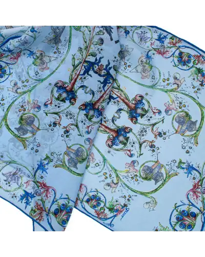 Scarves Fox and Chave Gutenburg Bible Crêpe De Chine Scarf £34.00