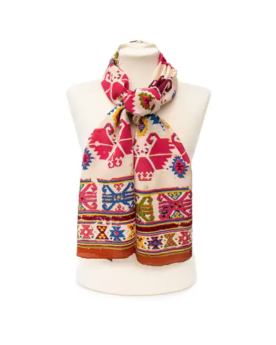 Scarves Fox and Chave Kilim Multi Crêpe De Chine Scarf £34.00
