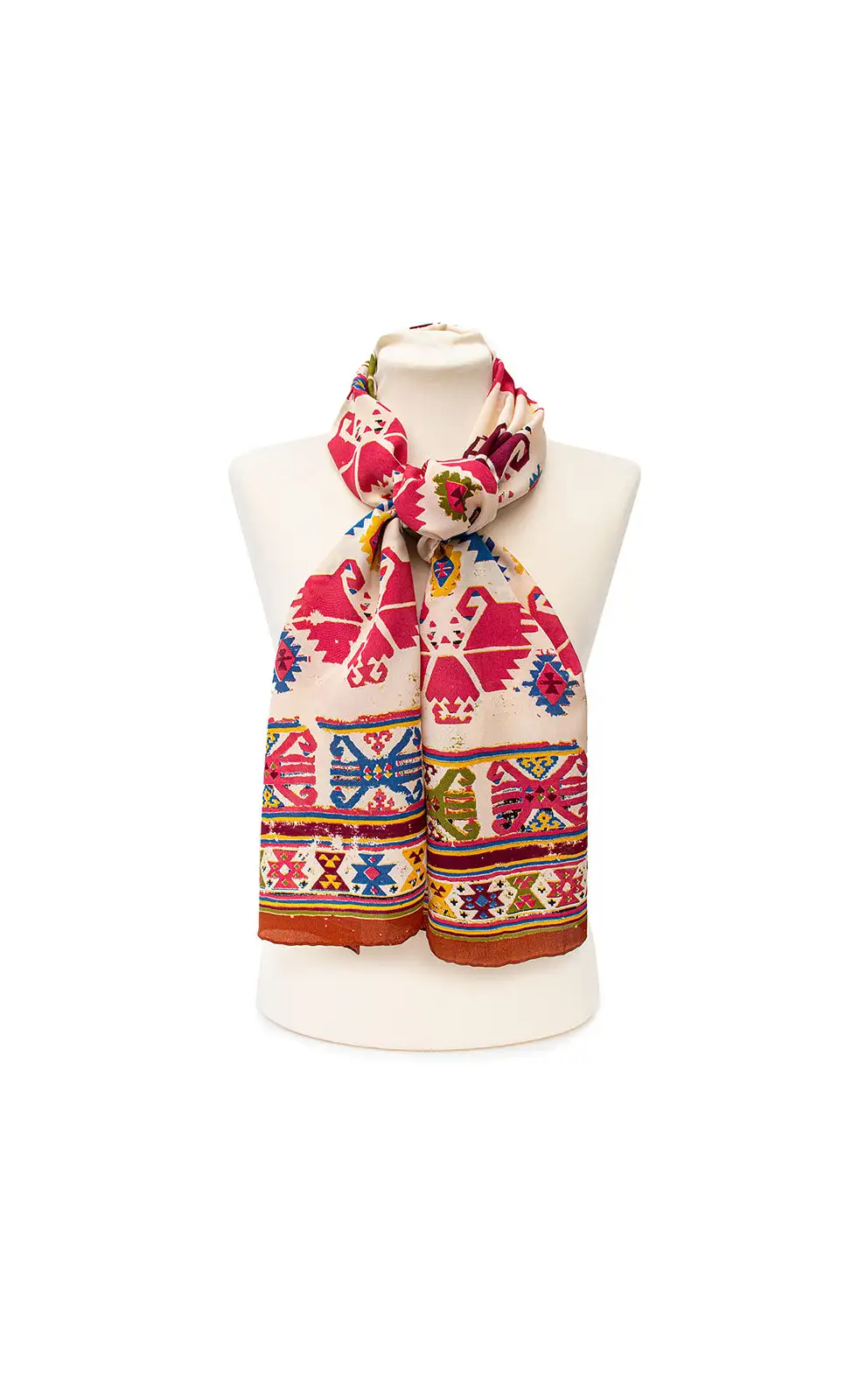 Scarves Fox and Chave Kilim Multi Crêpe De Chine Scarf £34.00