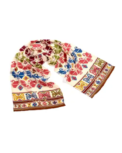 Scarves Fox and Chave Kilim Multi Crêpe De Chine Scarf £34.00