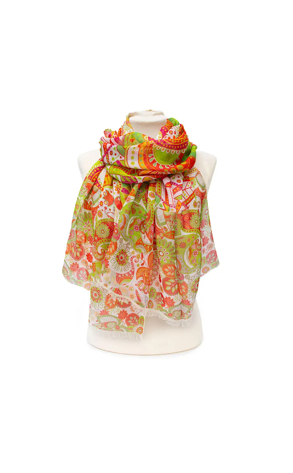 Scarves Fox and Chave Indian Bright Silk Modal Scarf £19.00