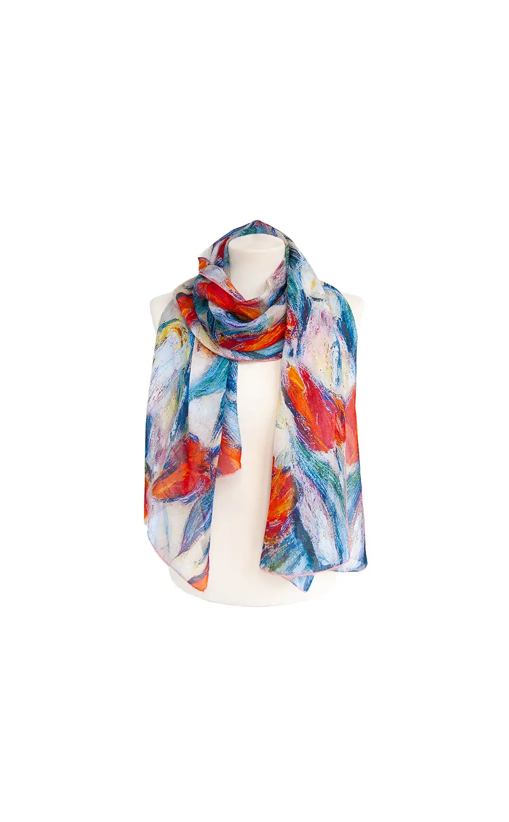 Scarves Fox and Chave Monet Tulips Chiffon Scarf £52.00