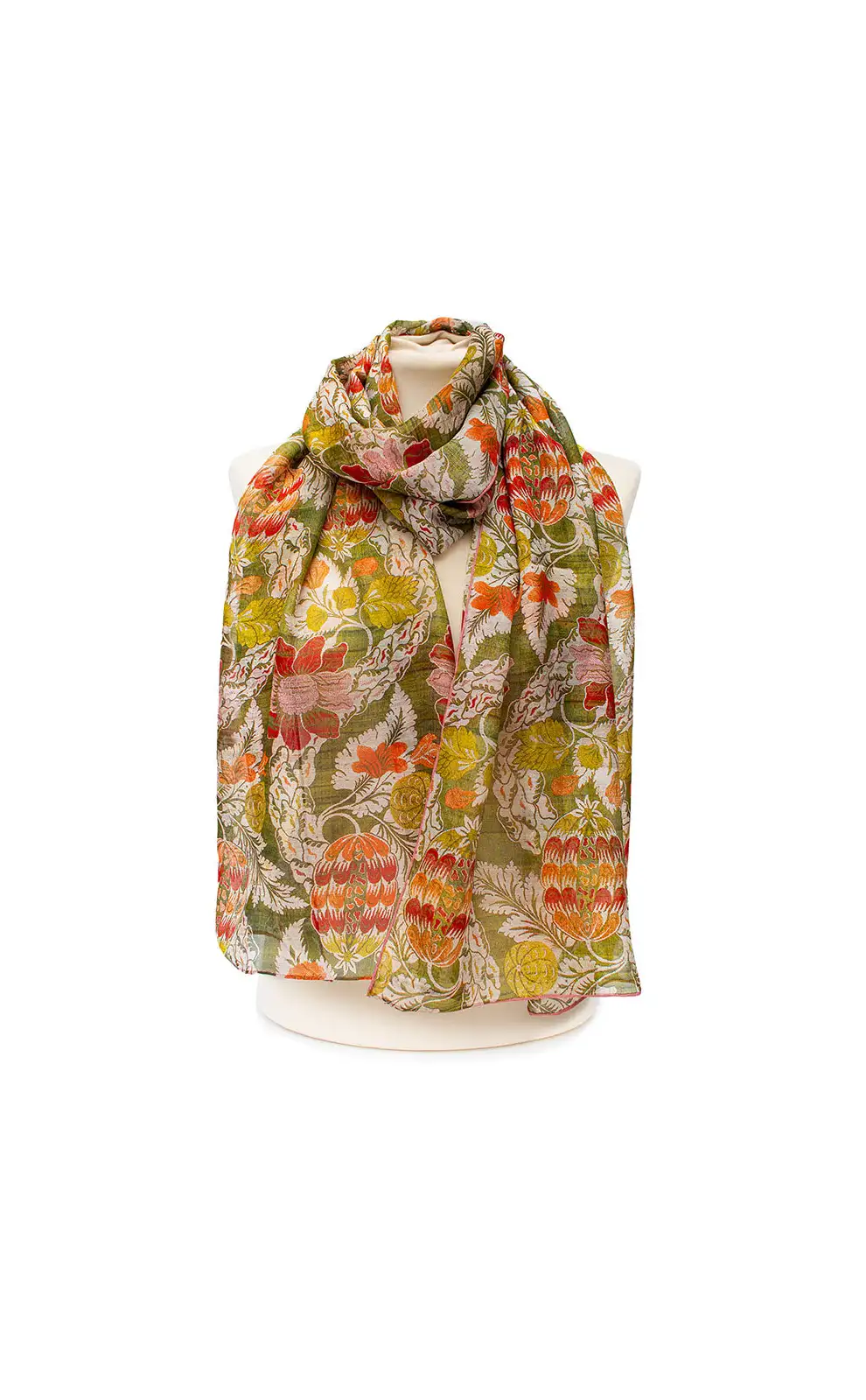Scarves Fox and Chave Autumn Forest Silk Chiffon Scarf £39.00
