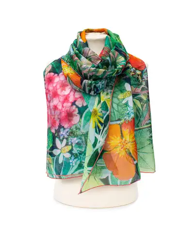 Scarves Fox and Chave Attraction Silk Chiffon Scarf £39.00