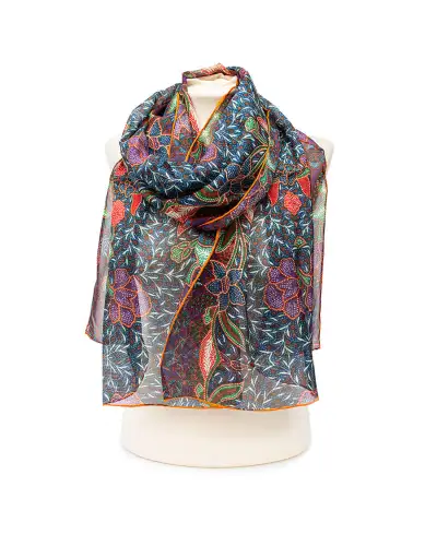 Scarves Fox and Chave Batik Silk Chiffon Scarf £39.00