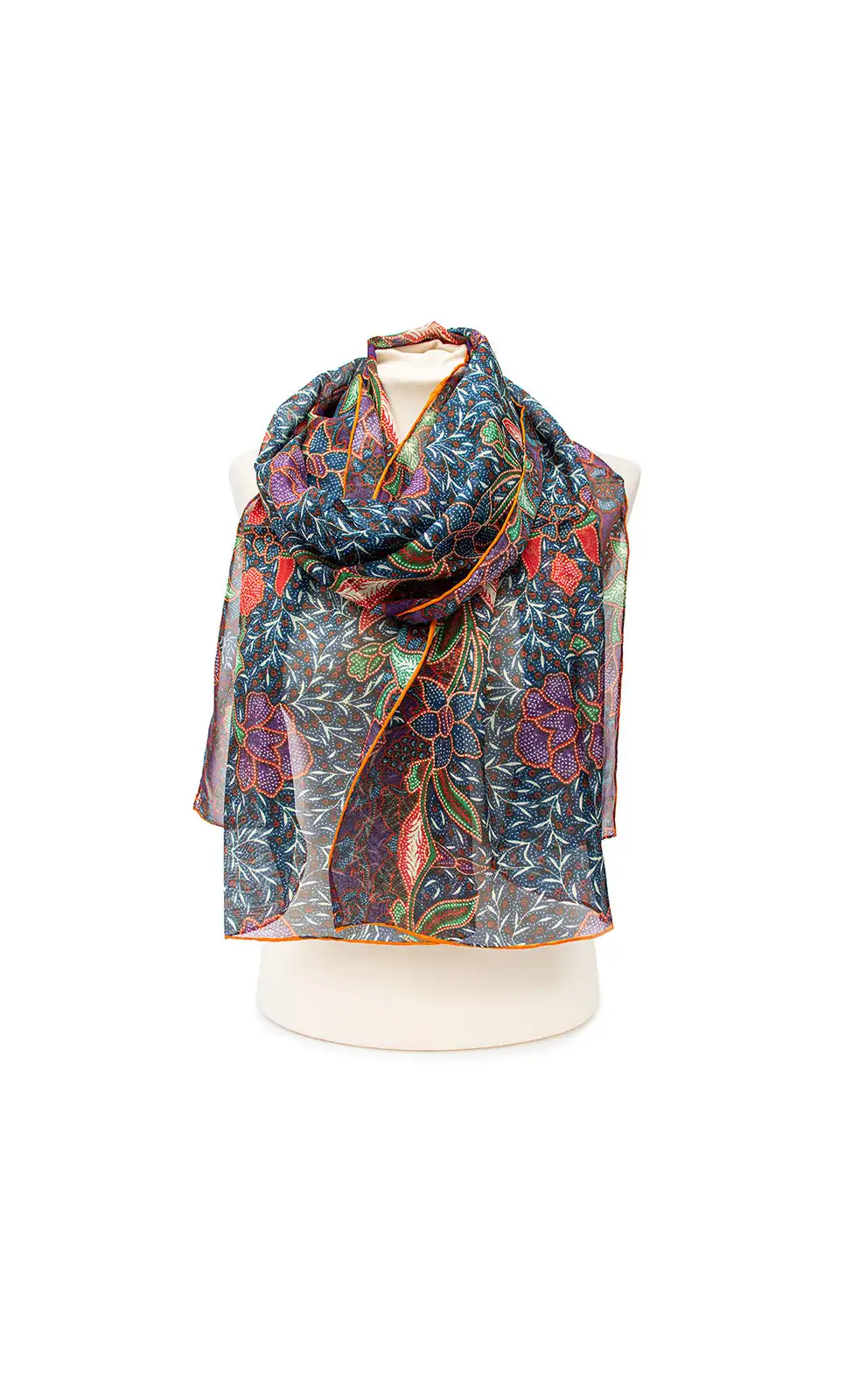 Scarves Fox and Chave Batik Silk Chiffon Scarf £39.00