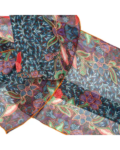 Scarves Fox and Chave Batik Silk Chiffon Scarf £39.00