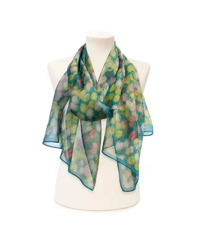Scarves Fox and Chave Monet Chrysanthemums Chiffon Scarf £39.00