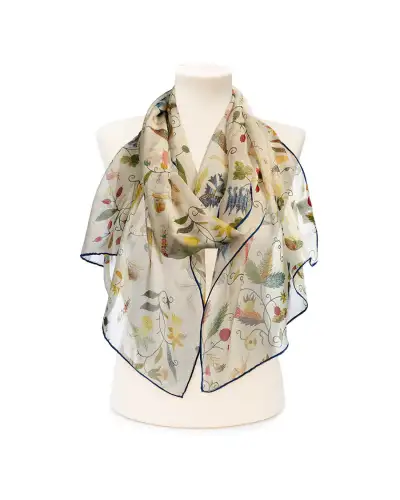 Scarves Fox and Chave 17Th Century Embroidery Silk Chiffon Scarf £39.00