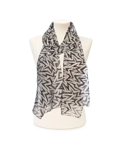 Scarves Fox and Chave Deco Zig Zag Silk Chiffon Scarf £39.00