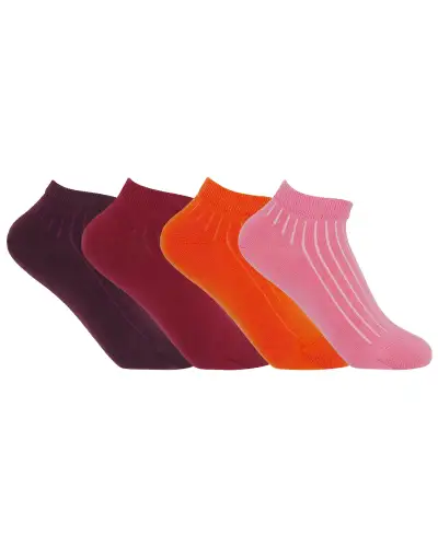 Women PEPER HAROW 4 Pack Essential Womens Trainer Socks - Sunset £28.00
