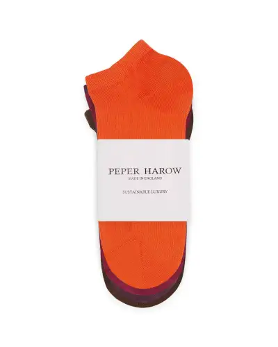 Women PEPER HAROW 4 Pack Essential Womens Trainer Socks - Sunset £28.00