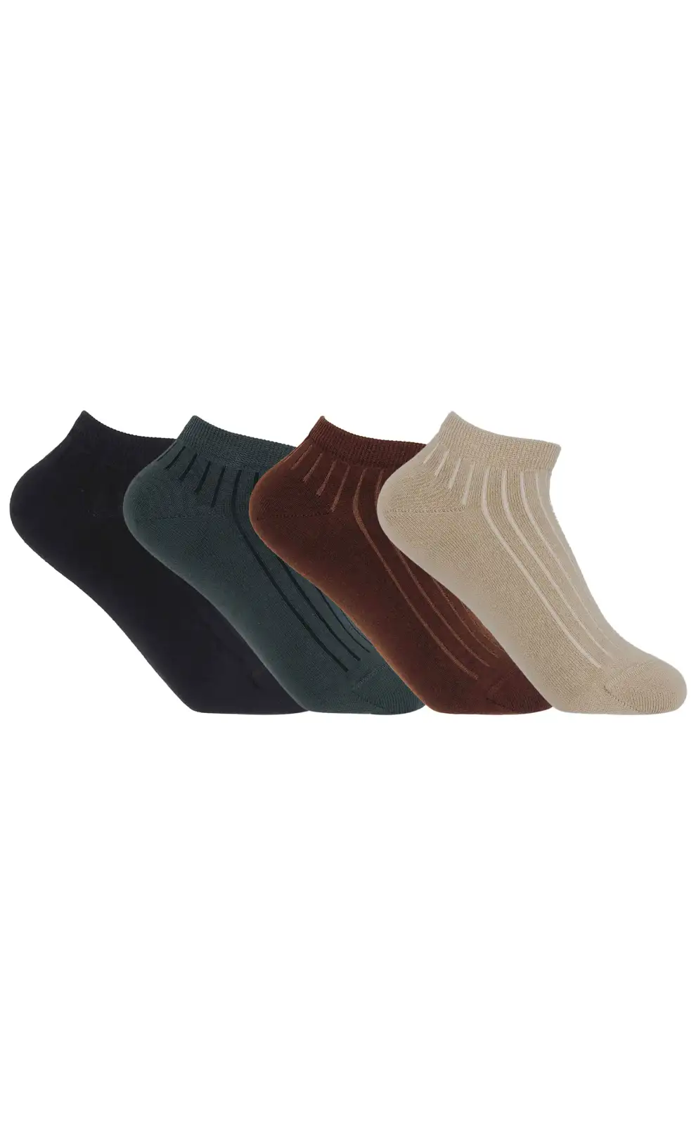 Women PEPER HAROW 4 Pack Essential Womens Trainer Socks - Stone £28.00