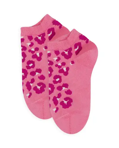 Women PEPER HAROW Leopard Womens Trainer Socks - Pink £11.00