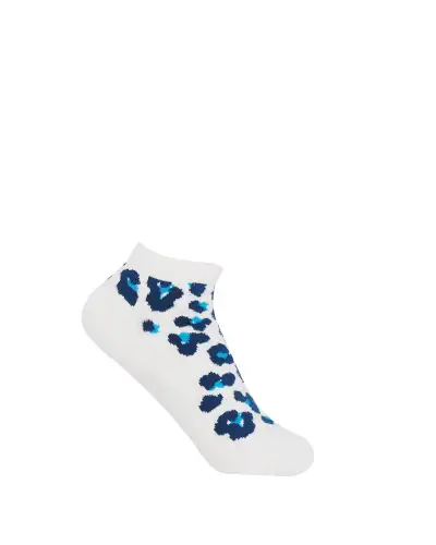 Women PEPER HAROW Leopard Womens Trainer Socks - White £11.00