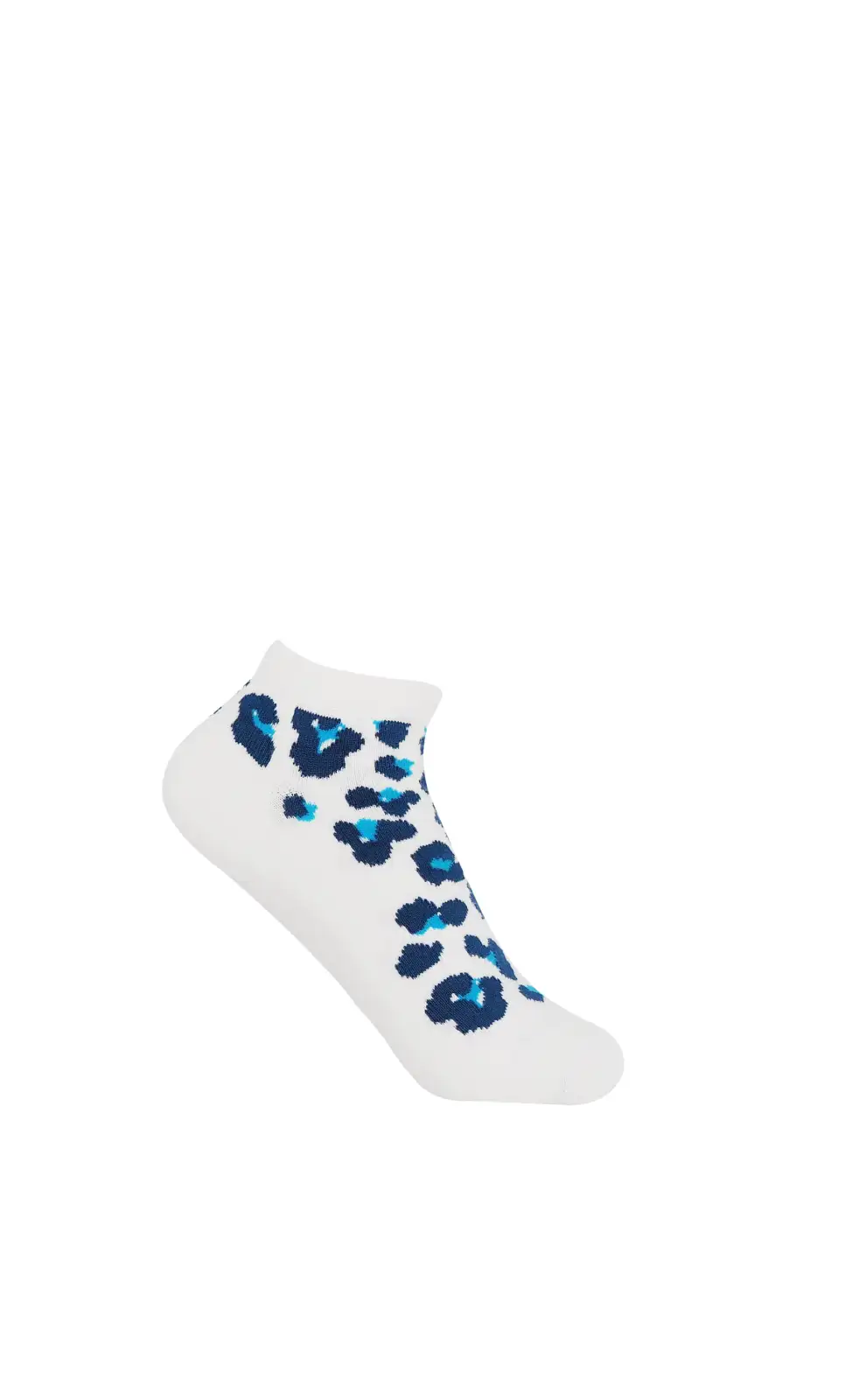 Women PEPER HAROW Leopard Womens Trainer Socks - White £11.00