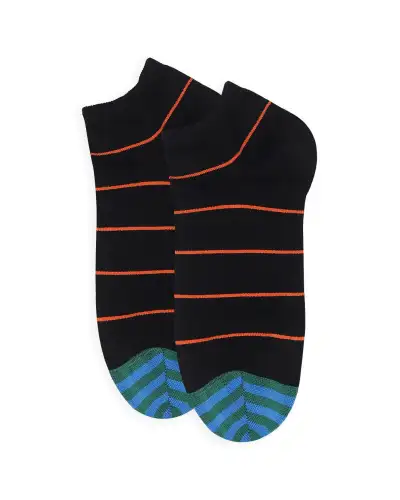 Men PEPER HAROW Thin Stripe Mens Trainer Socks - Black £13.00