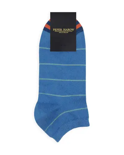 Men PEPER HAROW Thin Stripe Mens Trainer Socks - Blue £13.00