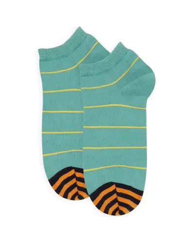 Men PEPER HAROW Thin Stripe Mens Trainer Socks - Teal £13.00