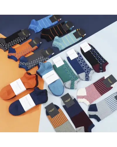 Men PEPER HAROW Thin Stripe Mens Trainer Socks - Teal £13.00