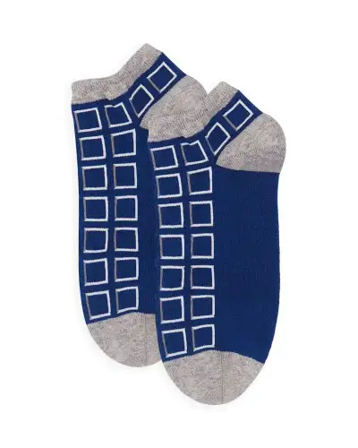 Men PEPER HAROW Cube Mens Trainer Socks - Blue £12.00