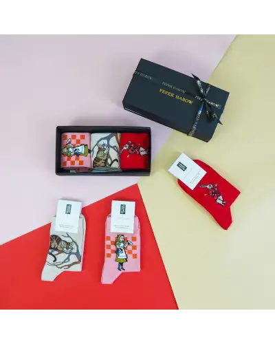 Women PEPER HAROW AliceS Adventures In Wonderland WomenS Socks Gift Box £41.00