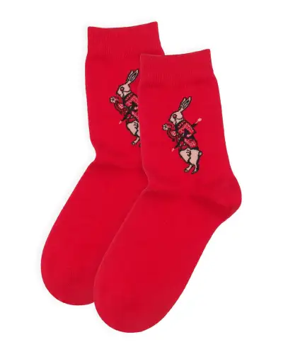 Women PEPER HAROW Alices Adventures In Wonderland Womens Socks - White Rabbit £15.00
