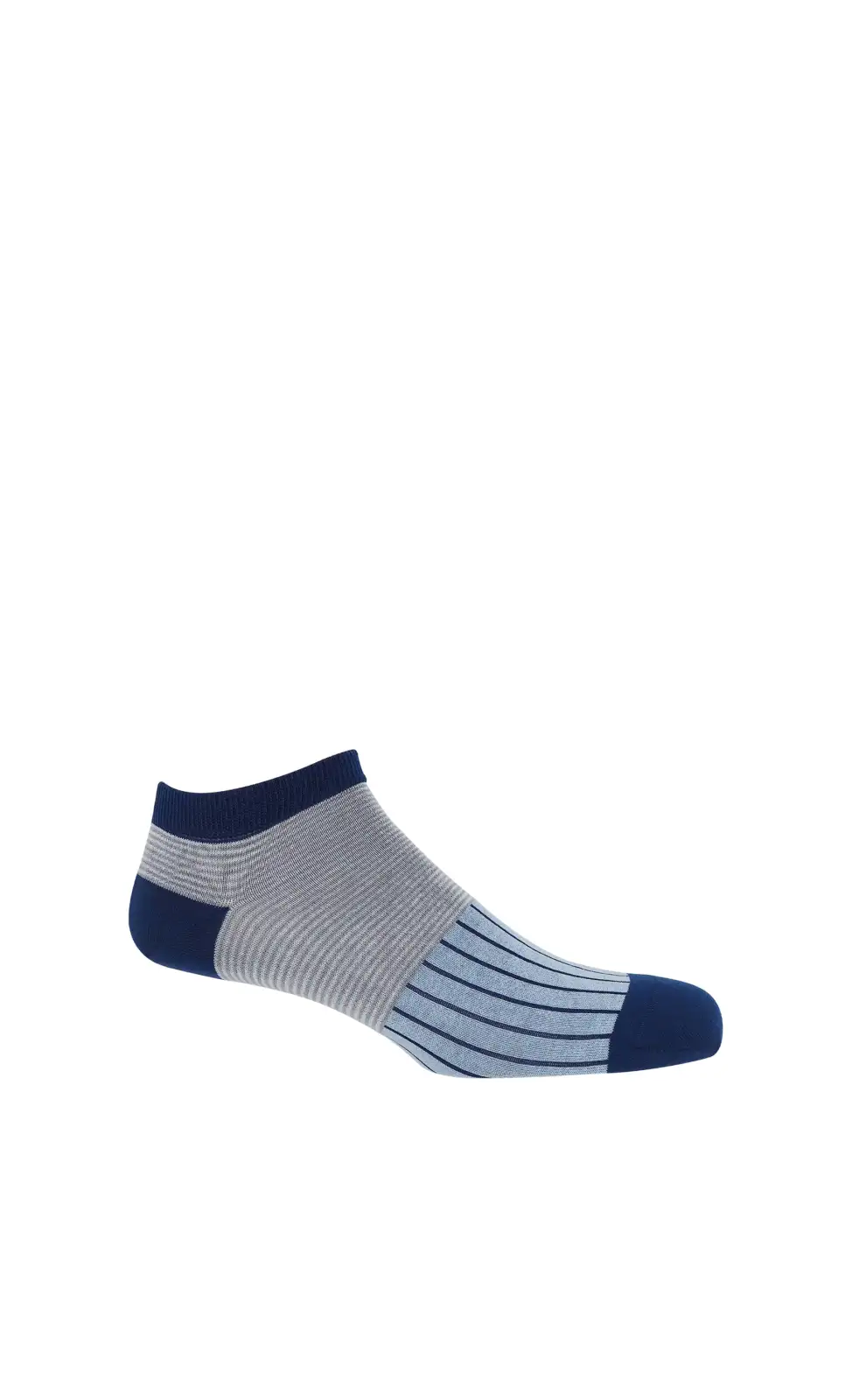 Men PEPER HAROW Oxford Stripe Mens Trainer Socks - Blue £13.00