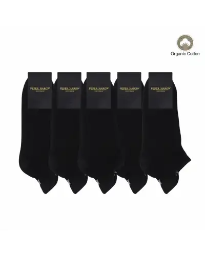 Men PEPER HAROW Mens Black Trainer Sport Socks Bundle - Organic £59.00